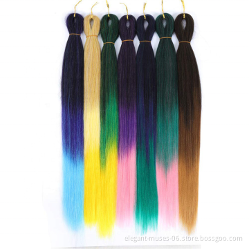 synthetic hair Extensions wholesale EZ braids pre stretched braiding hair